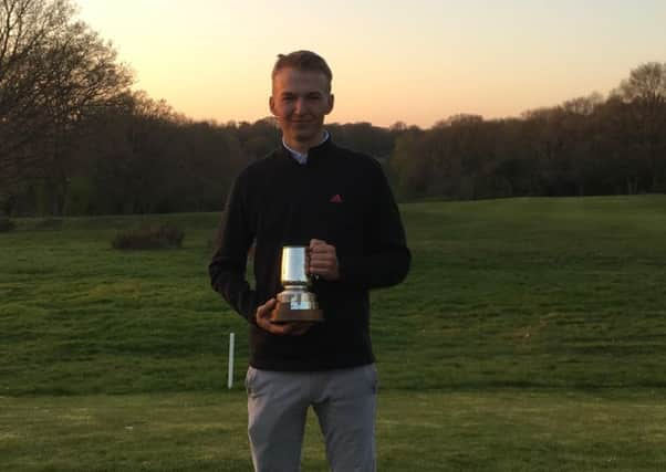 Fulford's Charlie Thornton with his replica of the Berkhamsted Trophy.