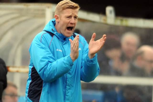 Guiseley boss Adam Lockwood. (Picture: Tony Johnson)