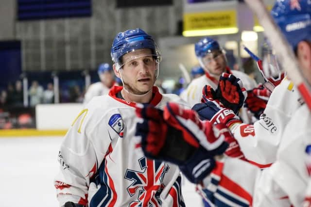 INTERNATIONAL DUTY: Jonathan Phillips, inaction during last weekend's warm-up international against Poland. Picture: Scott Wiggins/Team GB