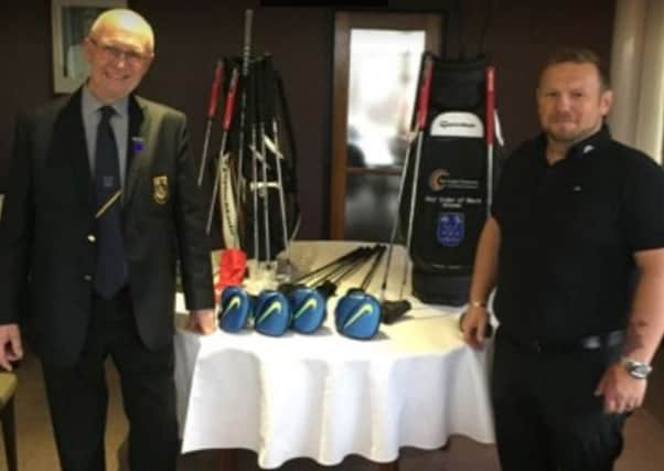 Leeds Union president Bob Thorp with Steven Cavanagh, of the Copier Company Ltd, who sponsor the Leeds Junior Order of Merit.