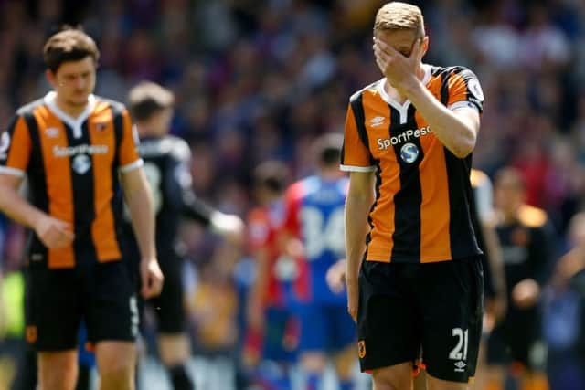 Hull City's Michael Dawson reacts after the Premier League match at Selhurst Park, London.