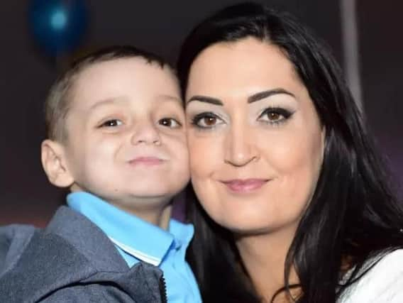 Bradley Lowery and mum Gemma.