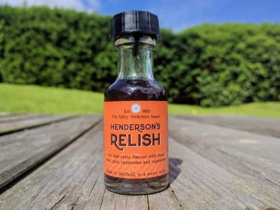 The mini size bottles of Henderson's Relish.