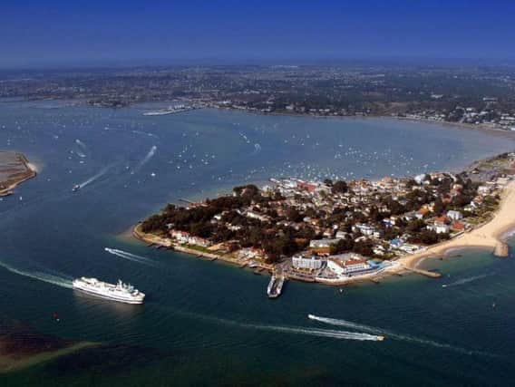 Sandbanks in Poole.