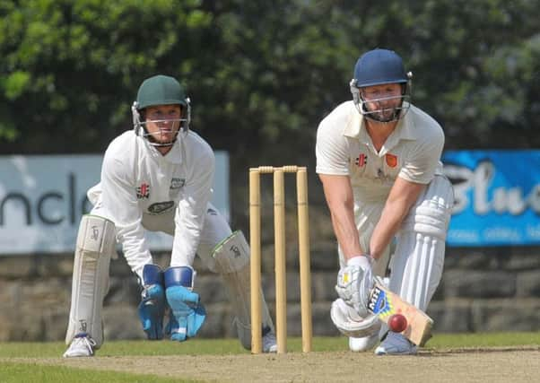 David Paynter on his way to 74 for Pool in their 245-4dec before Otley won with a ball to spare at 246-7 (Picture: Steve Riding).