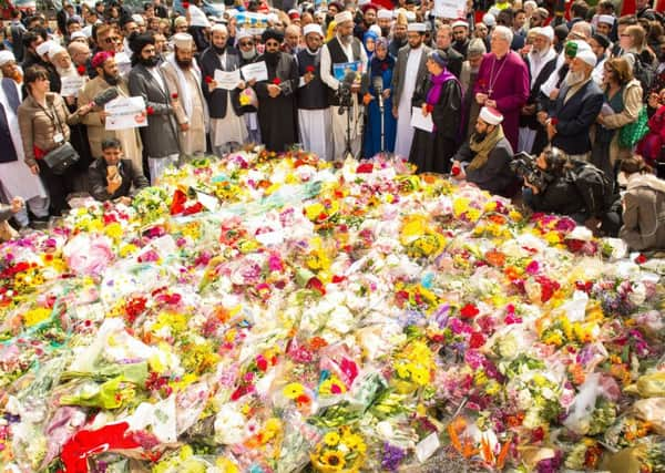 British imams and other religious leaders hold a vigil near to the scene of this month's terrorist attack at London Bridge.