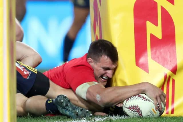 Sam Warburton scores the Lions' third try 
Picture: David Davies/PA