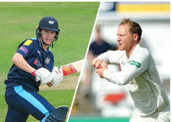 Yorkshire skipper Gary Ballance, left, takes on Surrey captain Gareth Batty at Headingley today.