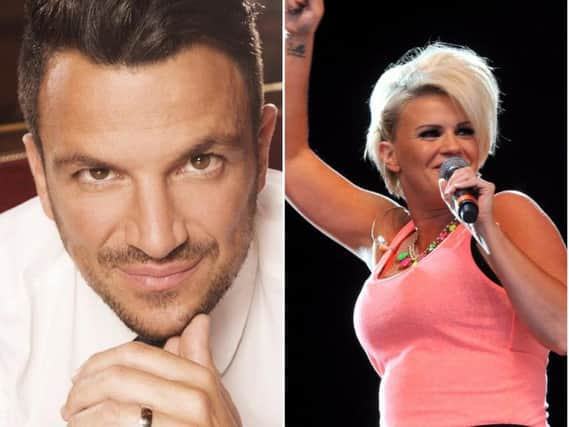 Peter Andre and Atomic Kitten's Kerry Katona.