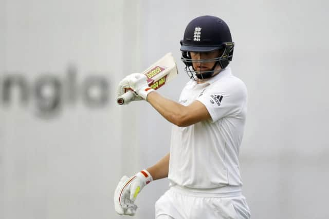 England's Gary Ballance reacts as he walks back to the pavilion after his dismissal by Bangladesh's Mehedi Hasan Miraz in 2016. (AP Photo/A.M. Ahad)