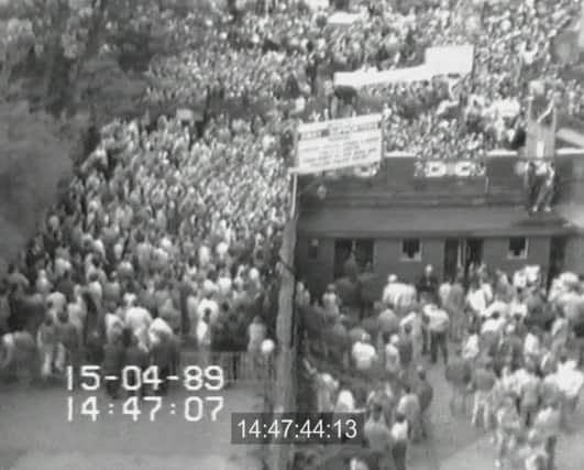 A view of the Hillsborough football ground shown to the inquests.