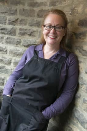 Sheffield knifemaker Grace Horne in her little workshop in Fulwood