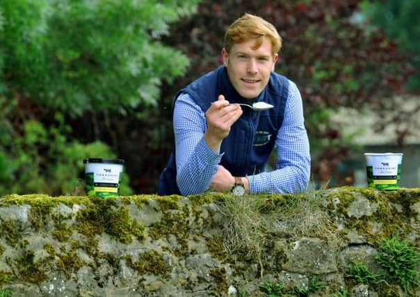 James Ashford, managing director of Brymor Ice Cream,  with some of its new Yorkshire Ice Cream.