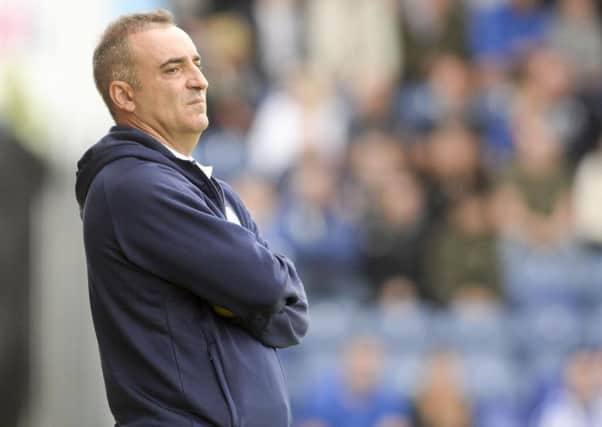 Carlos Carvalhal watches his side during their pre-season friendly win over Mansfield Town on Saturday