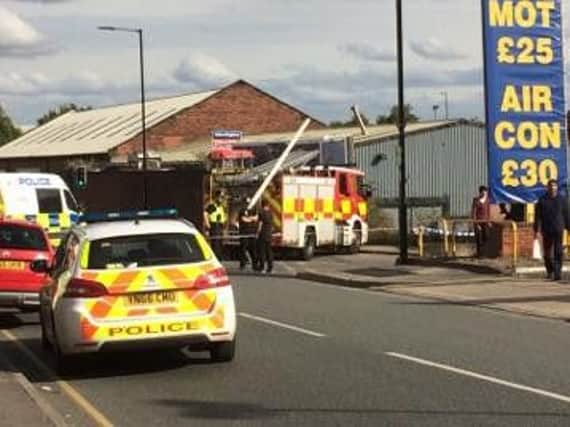 The incident in Upwell Street, Brightside, is believed to have started at around 4pm this afternoon. Picture: Diana Turner