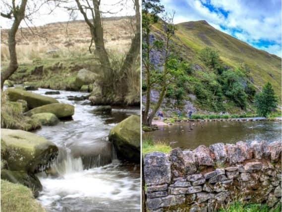 Padley Gorge (left) and Dovedale (right).