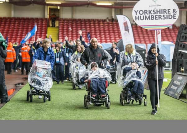 Competitors at the opening ceremony of the Special Olympics.