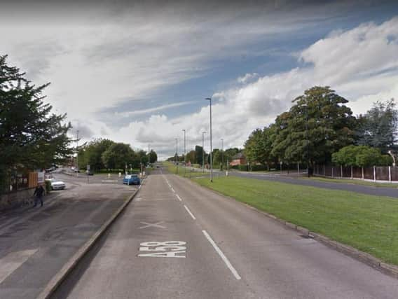 The A58 Easterly Road at its junction with Dib Lane