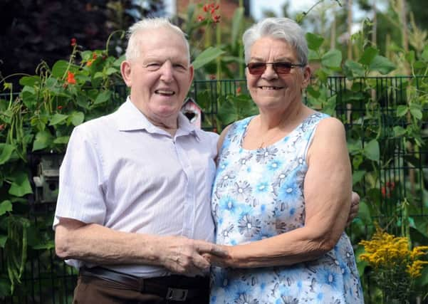 10 Aug 2017........ Brian and Wyn Tillotson of Wortley, Leeds who are celebrating their Diamond wedding anniversary. Picture Scott Merrylees