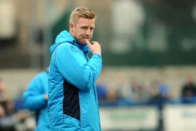 Guiseley manager Adam Lockwood.
 Picture: Jonathan Gawthorpe