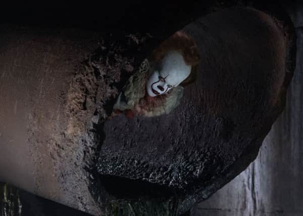 TERRIFYING: Bill Skarsgard as shape-shifter Pennywise in It.