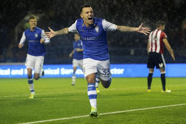 Ross Wallace celebrates scoring the winner for Wednesday