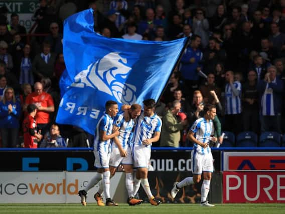 Laurent Depoitre celebrates his second half goal