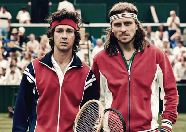 RIVALS: Sverrir Gudnason and Shia LaBeouf in Borg vs McEnroe.