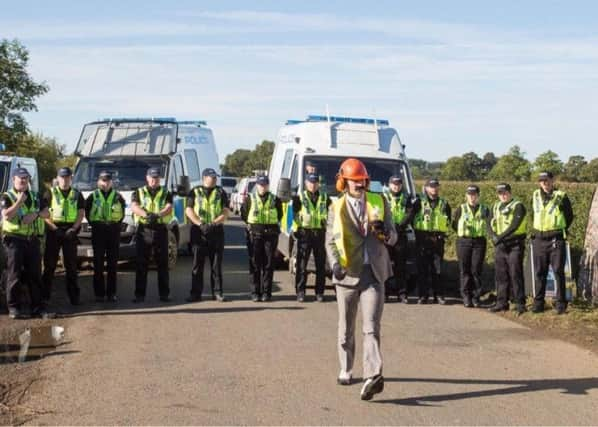 Police on the fracking front line at Kirby Misperton.