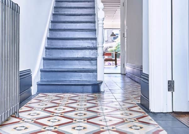 Bert and May's distinctive hallway tiles.