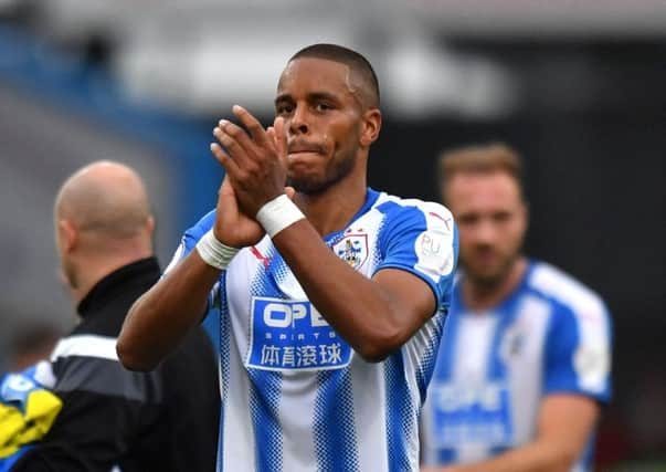 Huddersfield Town's Mathias Jorgensen: World Cup lift with Denmark.