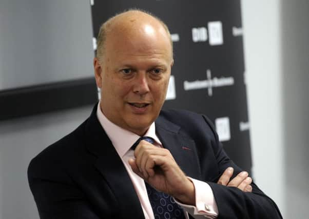 Transport Secretary Chris Grayling during a recent visit to Leeds.