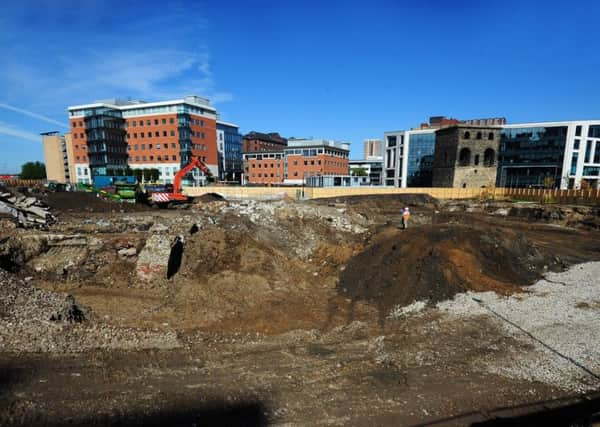 Building work going on near Wellington Place,Leeds.19th September 2017 ..Picture by Simon Hulme