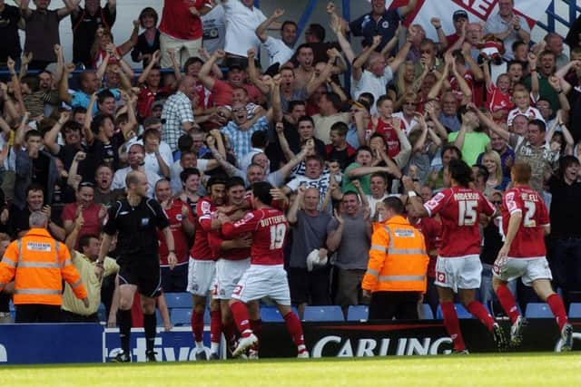 Barnsley hero: 
Jon Macken celebrates after making it 2-2.