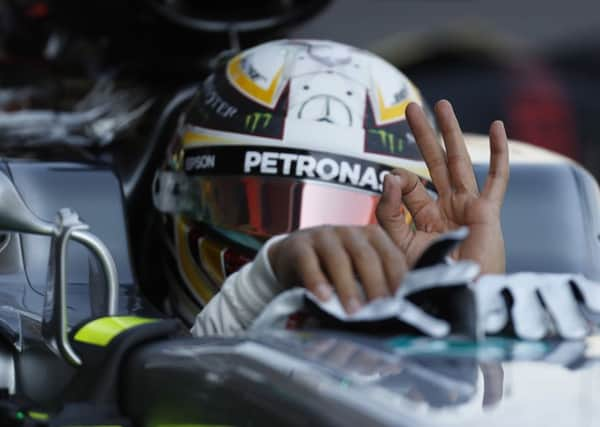 Mercedes driver Lewis Hamilton.