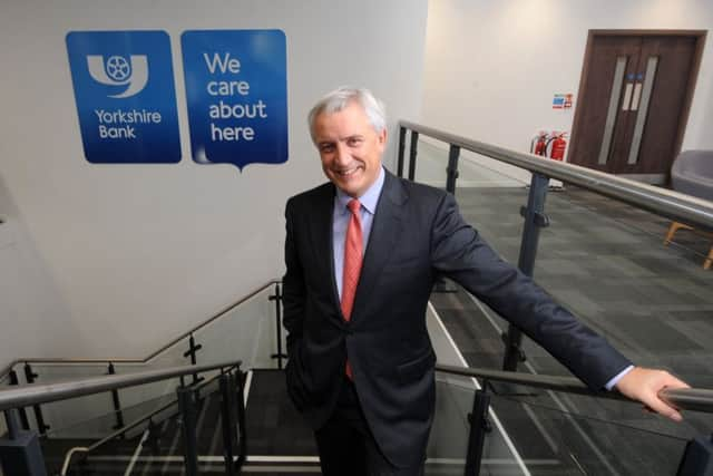 David Duffy the CEO for Yorkshire Bank, pictured their offices at Briggate, Leeds..14th December 2015 Picture by Simon Hulme