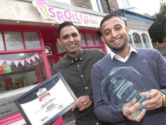 Spoilt Gelato Best Take Away Award.  Khuram Jahangir and Pajwa Mo of Spoilt Gelato winners of the best take away.