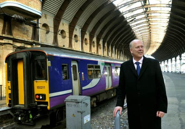 Chris Grayling at York station.