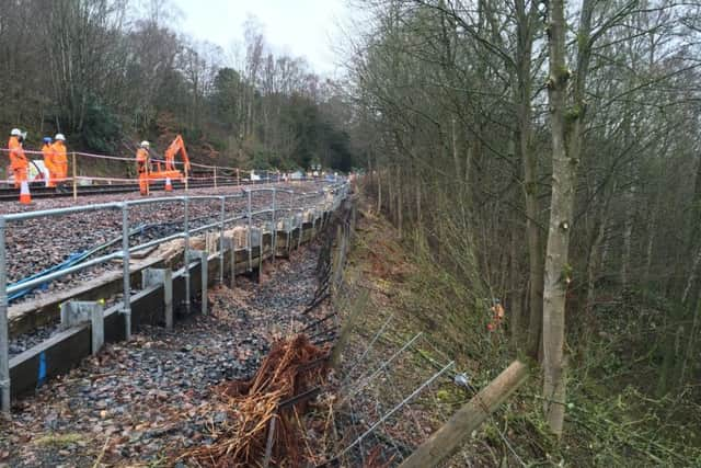 Drone pictures have been released of the repair work at Eden Brows on the Settle to Carlisle railway line