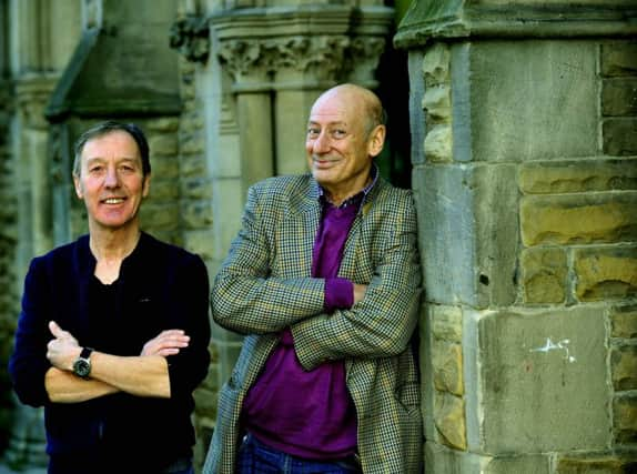 Martin Barrass (left) and Berwick Kaler outside York Theatre Royal where they have just begun rehearsals for this year's panto.