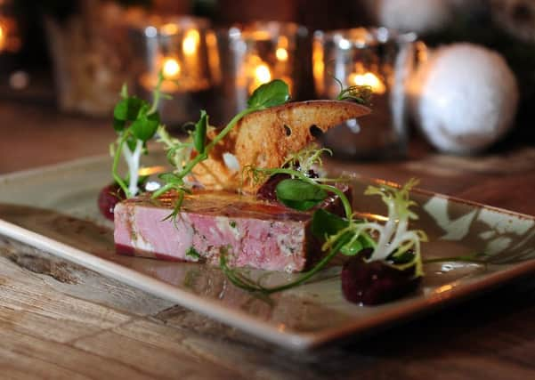 Yorkshire Ham Terrine and Rhubarb Relish. PIC: Simon Hulme