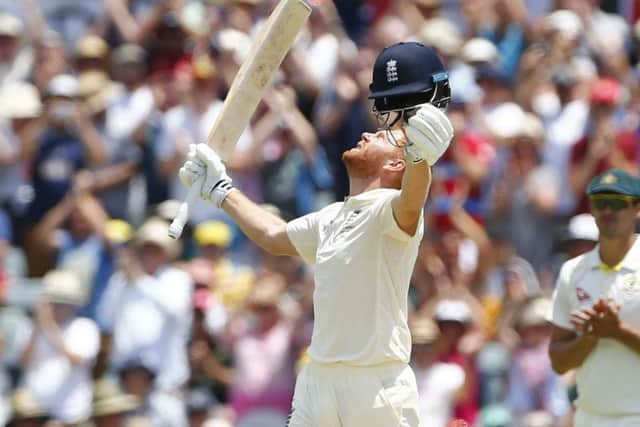 England's  Jonny Bairstow celebrates his century