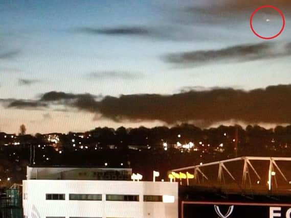 One of the UFOs over Bramall Lane. (Photo: Vision CCTV).