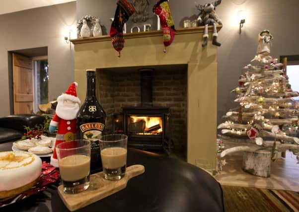 Carr Well  Barn decorated for Christmas