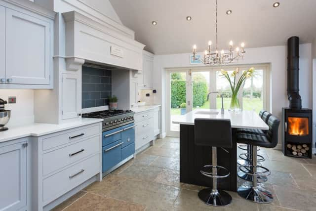 The dining kitchen with doors onto the garden