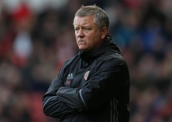 Sheffield United manager Chris Wilder.