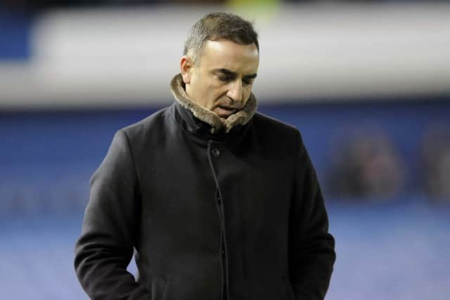 Dejected Owls Carlos Carvalhal.......Pic Steve Ellis