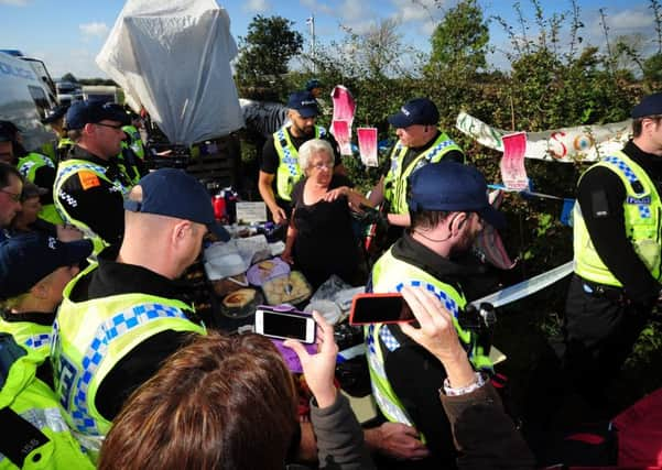 Anti-fracking demonstrators at Kirby Misperton have Natalie Bennett's full support.