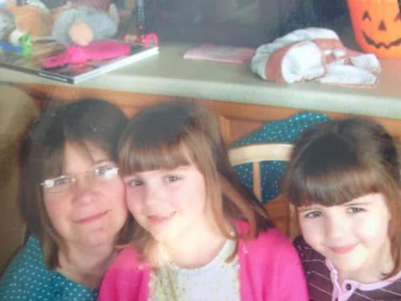 Clare with Lizzy and her sister Anna.