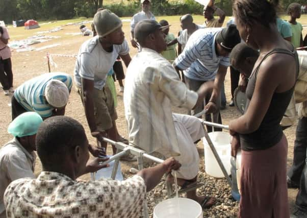 Oxfam's water programme in Haiti before the charity became engulfed by scandal.